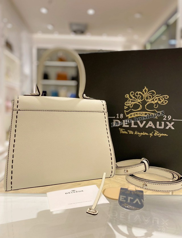 Delvaux全新PM新尺寸白色brillant手提包 德爾沃togo皮手縫蠟線肩背女包 bxs1063